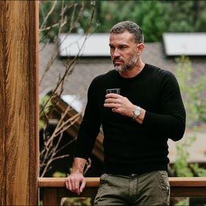 Proof 72-Hour Merino Crewneck Sweater, Black, Men's Medium